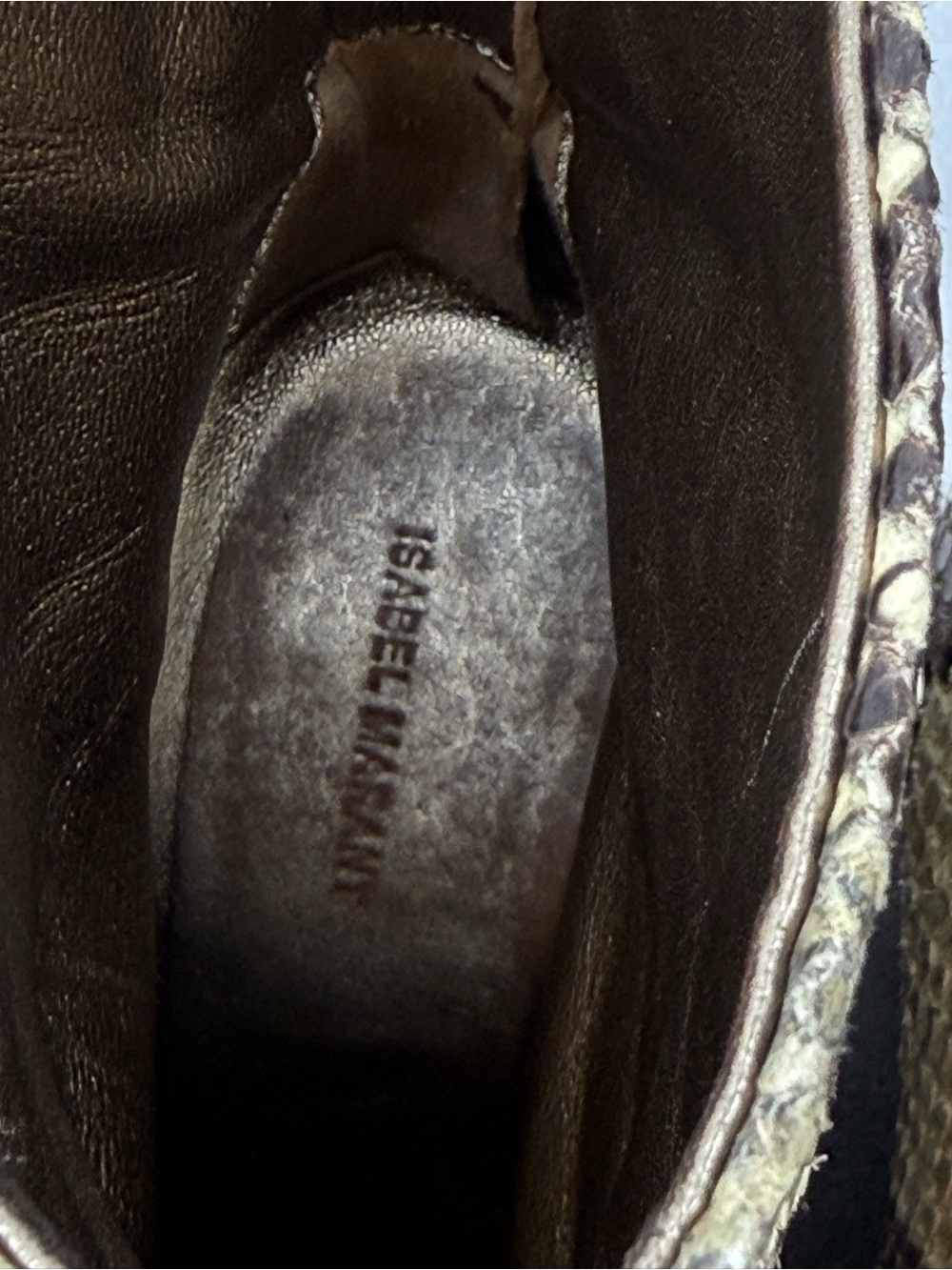 Isabel Marant Snake Print Ankle Boots in Beige and Brown - Picture 5 of 10